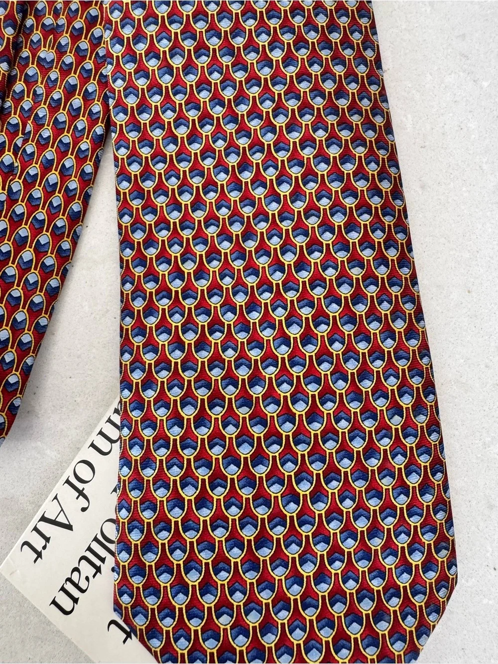 Men's Patterned pure Silk Tie. Nwt. Metropolitan museum of art